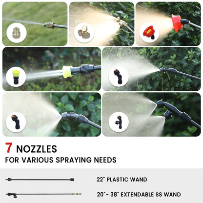 3Gallon Lawn Garden Sprayer Compatible with Milwaukee 18V Battery(Tool Only), Backpack Pump Sprayer, Translucent Water Tank, Adjustable Pressure, for Spraying Plants, Watering, Weeds, Cleaning