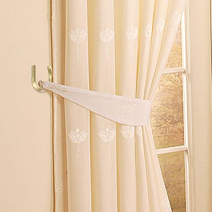 Sumnacon 2 Pcs Aluminum Alloy Curtain Holdbacks - Decorative Wall Mounted Drapery Tiebacks with Screws, Heavy Duty Window Treatment Holdbacks for Home Decor, Gold