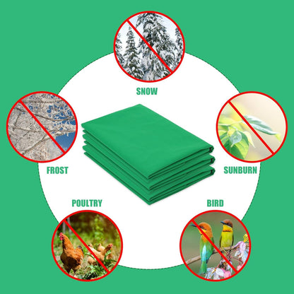 VBWSL Plant Covers Freeze Protection, 4 Pack Frost Covers with Zipper Drawstring (31.5" x 47.3") Plant Protection Cover Bags for Outdoor Winter Frost Cold (Green) (31.5" W x 47.3" H(4 PCS), Green)