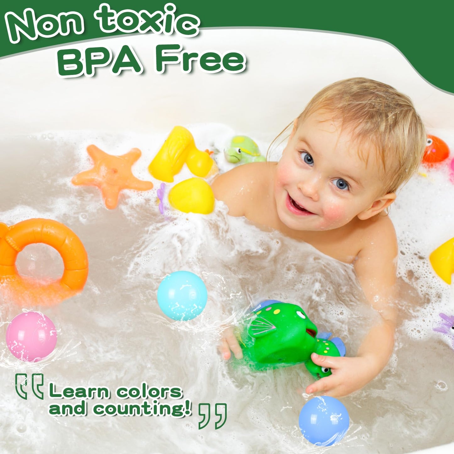 TRENDPLAY Plastic Balls for Ball Pits - Pack of 50 Hollow Balls- Safe and Exciting Playtime - Perfect for Baby Pools, Birthday Party Decoration (Pink Blue Green)