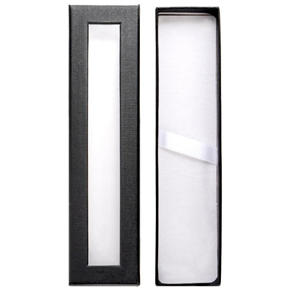 Frcctre 20 Pack Empty Pen Gift Box with Clear Lid, Pen Display Case Pencil Gift Box Black Cardboard Collection Case with Cushion, Ballpoint Jewelry Gift Box for Birthday Business Office Supplies