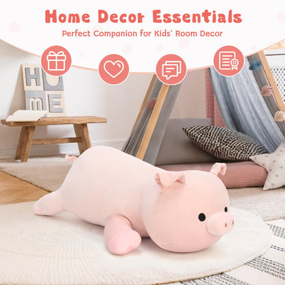 MaoGoLan Pink Pig Stuffed Animal Plush Pillow– 24" Giant Stuffed Pig Toy, Soft Hugging Piglet Toy for Kid Girl Boy & Adults, Perfect Piggy Birthday Gift, Baby Shower Party Favor Decor