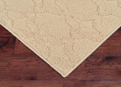 Garland Rug Sparta Non Slip Polypropylene 3 Ft. X 5 Ft. Biege Tan Area Rug- Ideal for Living Rooms & Hallways, Stylish & Durable for High-Traffic Areas