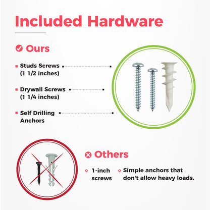 TIDYME Garage Wall Organizer | 48" Heavy-Duty Tool Storage Rack | Adjustable Double-Layer Hooks | 300 lbs Capacity | Carbon Steel Wall Mount Holder for Shovels, Rakes, Ladders & Power Tools