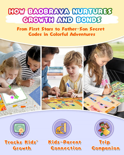 Baobrava Preschool Learning Activities, 37 Themes Tracing Activity Books Ages 3-8, Toddler Handwriting Practice, Letter Tracing, Kindergarten Workbooks, Travel Game for Trip, Christmas Birthday Gifts