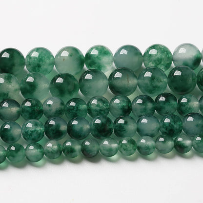 36pcs 10mm Natural Water Grass Jades Chalcedony Beads Round Loose Beads for Jewelry Making DIY Bracelets Crystal Energy Healing Power Stone (10mm, Water Grass Jade Beads)