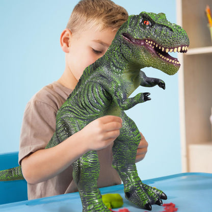 YONGJULE Large Dinosaur Toys- 28" Tyrannosaurus Rex Soft Dinosaur Toys for Kids 3-5, Big Inflatable Dinosaur for Boys Girls, Toddler Dinosaur Party Favors (Tyrannosaurus Rex)