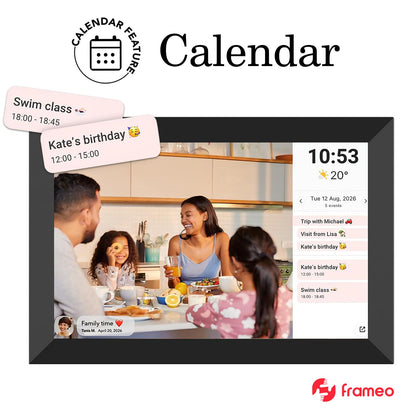 32GB FRAMEO 10.1 Inch Smart WiFi Digital Photo Frame 1280x800 IPS LCD Touch Screen, Auto-Rotate Portrait and Landscape, Built in 32GB Memory, Share Moments Instantly via Frameo App from Anywhere
