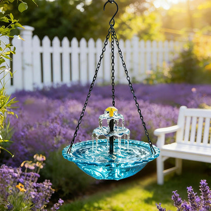 Lewisia 3-Tier Solar Bird Bath Fountain Water Pump Solar Powered Waterfall Feature for Birdbath Garden Backyard Pond Pool Outdoor Decoration 2.5W