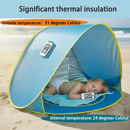 Baby Beach Tent with Pool, Pop Up Beach Tent Sun Shade for Infant Toddlers, Portable UV Protection Shade with Carry Bag for Outdoor Travel, Camping