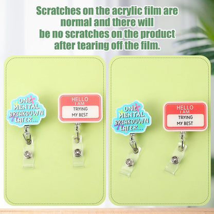 Feifeiya 24 Pcs Funny Badge Reel Nurse Cute Retractable Name ID Clip Badge Holder for Doctor Student Medical Assistant Coworker Work Accessories Bulk Gifts(Funny Style)