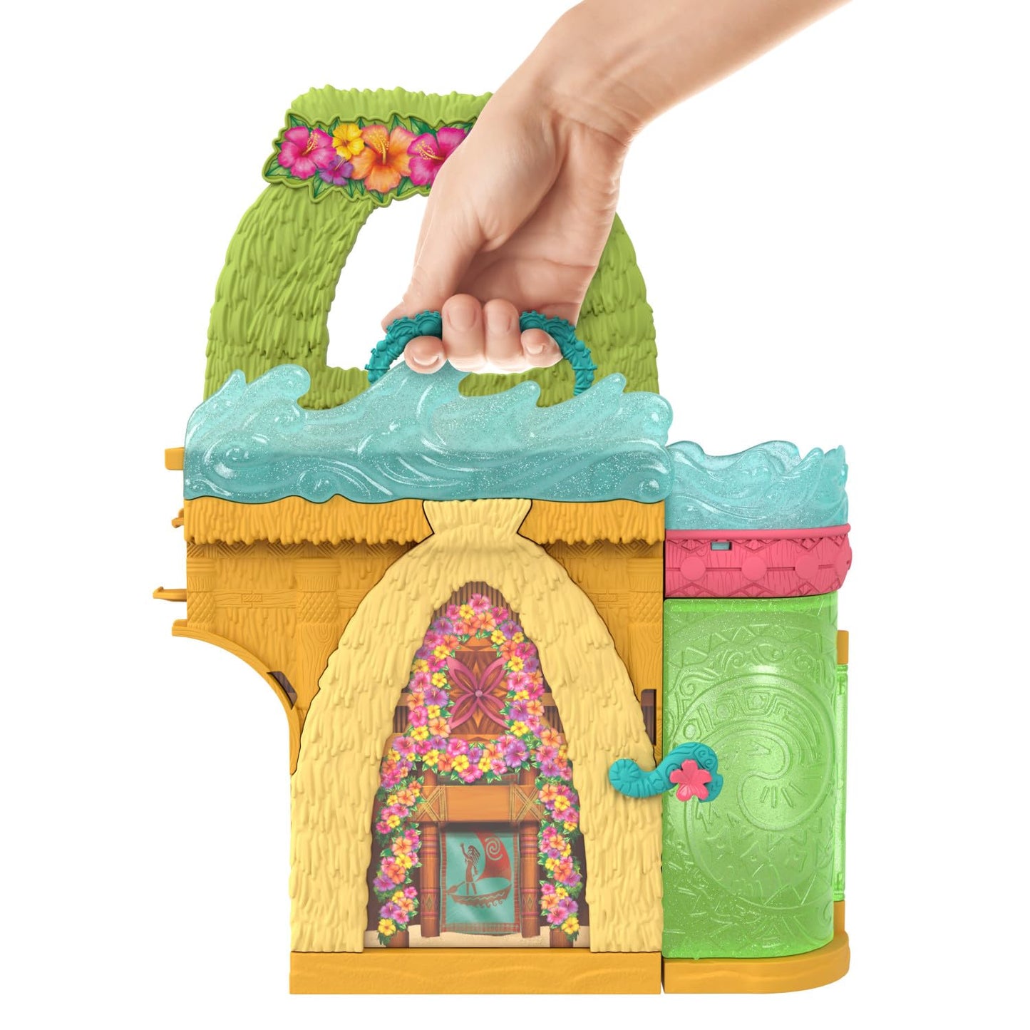 Mattel Disney Princess Toys, Moana Storytime Stackers Doll House with Moana Small Doll, 1 Animal Friend & 9 Accessories, Inspired by Disney Movie