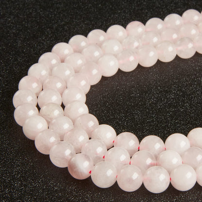 100pcs 8mm Rose Quartz Beads Natural Gemstone Beads Round Loose Beads for Jewelry Making