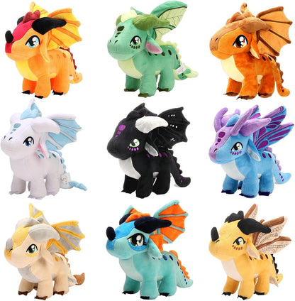 Mejglrc Wings Dragon Plush - Wings Dragon Plush Pillow Toy - Kawaii Pterosaur Plushie - Soft Flying Dragon Hugging Pillow for Kids Boys Girls (Skywing)
