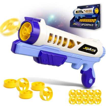 ROHSCE Flying Disc Launcher Toy for Kids Boys Girls 3-7 Year Old - Outdoor Rocket Shooter Game, Interactive Cat Dog Chase Toys, Indoor Activity Gifts for Toddlers Age 4-6 4-8 5-7