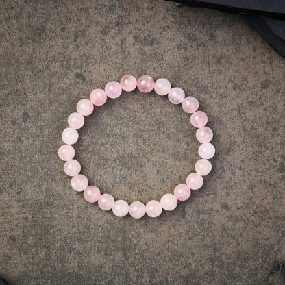 Buddha & Karma Rose Quartz Bracelet – Love & Harmony Feng Shui Healing Crystal for Men & Women