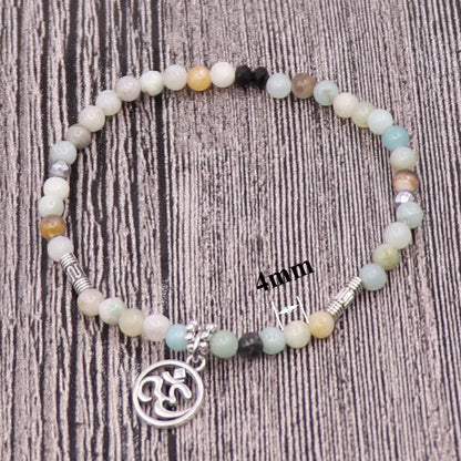 UEUC Tree of Life Yoga Leaf Jasper & Tibetan Agate Gemstone Bracelet, Multi-Layer Natural Stone Healing Chakra Beaded Bracelet, Energy Balance Friendship Bracelet Set