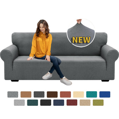 XINEAGE 2026 New 1 Piece Couch Covers for 3 Cushion Couch (79"-91") Stretch Sofa Cover Slipcover Pet Friendly Soft Washable Furniture Protector with Elastic Bottom for Kids,Dog (Sofa, Light Gray)