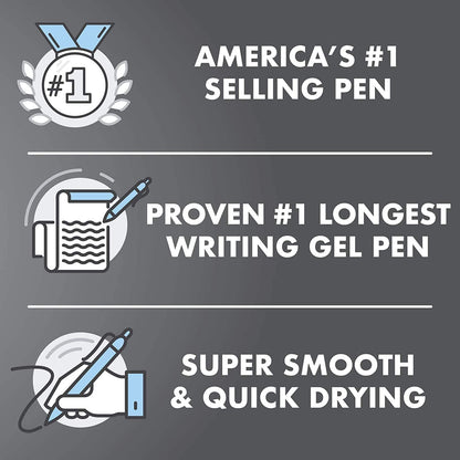 PILOT G2 Premium Gel Pens, Black Pens, Bold Point 1.0 mm, Refillable & Retractable Ballpoint Pens, 5 Black & 5 Blue, Pack of 10