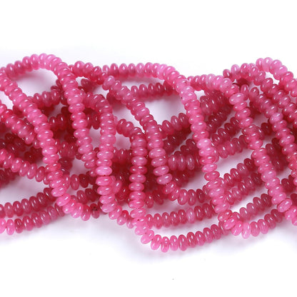 150PCS 2x4mm Natural Purple Red Jades Stone Rondelle Beads Abacus Disk Stone Beads Round Loose Spacer Gemstone for DIY Bracelet Necklace Jewelry Making