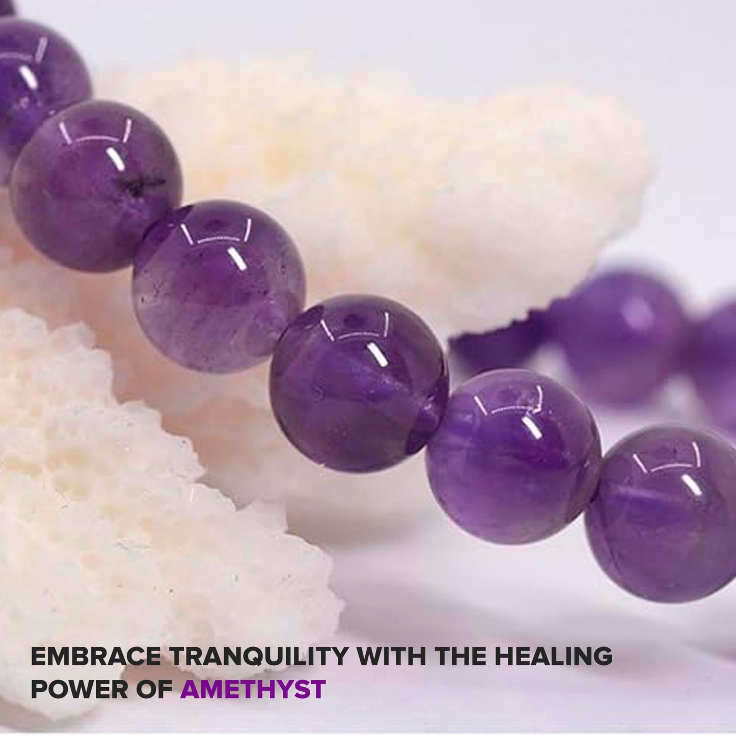 Natural Amethyst Healing Bracelet – Handmade Gemstone Jewelry for Stress Relief, Protection, Spiritual Balance & Chakra Alignment – Spiritual Gift for Women & Men, Birthday & Special Occasions