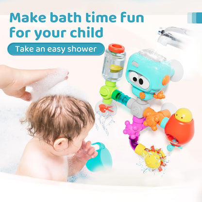SOCBTNSO DIY Assemble Water Pipe, Bath Toys for Kids Ages 4-8, DIY Building Kit for Ages 5-7, Bathtub Time Birthday Gifts for Toddler 3 + Year Old