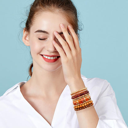 GOOJIDS Surfer Heishi Clay Bead Bracelets for Women Bohemian Stackable Gold Plated Beaded Stretch Bracelets Elastic Layering Friendship Bracelets Set Boho Jewelry
