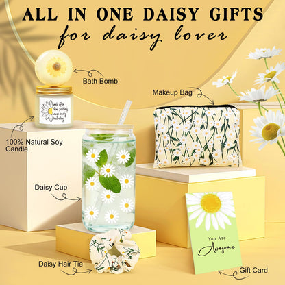 Daisy Gifts for Women, Gift Baskets for Women, Cute Unique Birthday Gifts for Woman Best Friend, Inspirational Gifts for Woman, Daisy Themed Gift for Her Teen Girl Sister Friendship