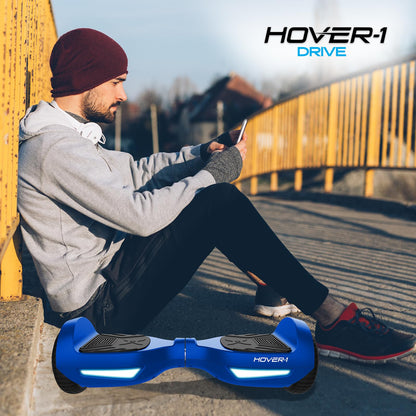 Hover-1 Drive Electric Self Balancing Scooter with 7MPH Top Speed, 3 Mile Range, Long Lasting Lithium-Ion Battery, 6 HR Full Charge, Path Illuminating LED Lights and 6.5” Wheels