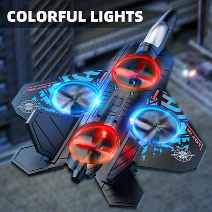 MSKOLER Foam Remote Control Airplane for Kids 8-12, 2.4 GHz RC Plane with Colorful Lights, 360° Flips & Stunt Roll, RC Airplane Toy for Boys and Girls Ages 8-16, Boy Toy for Kids and Adults