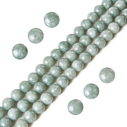 100pcs 8mm Burmese Jade Beads Natural Gemstone Beads Round Loose Beads for Jewelry Making