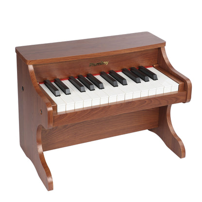 PLAMILOY Kids Piano, Toddler 25-Keys (Upright) Wooden Digital Keyboard Piano, First Instrument Toy for Baby Beginner 3 Ages+, Surprise Educational Early Learning Birthday Gift for Boys Girls