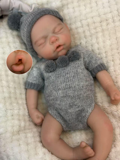 Aniiyy 13 Inch Full Silicone Reborn Baby Dolls-13 Inch Realistic Newborn Anatomically Correct Girl,Silicone Full Body Lifelike Baby