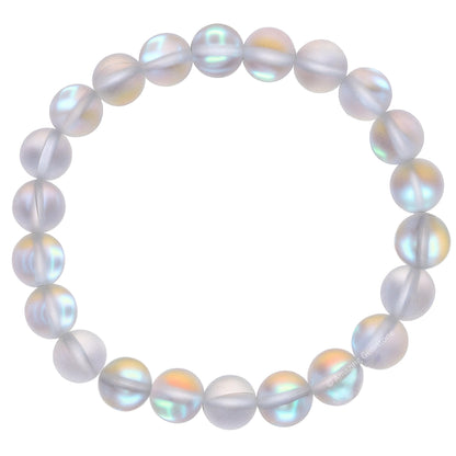 Amazing Gemstone Crystal Bracelet for Women Men's Gifts - Protection Healing Crystal Bracelet - 8mm Gemstone Beaded Stretchable Bracelet Pulseras Para Hombres Mujer Stocking Stuffers Mothers Day Gift (Rainbow Mermaid)