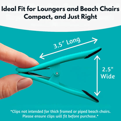 Core Clips Beach Towel Clips for Cruise Chairs - Heavy Duty Towel Holders for Lounge Chairs - 2.5" Opening Large Pool Clips to Hang Towels on Loungers, Clamps to Hold Towel in Wind - Cruise Essentials
