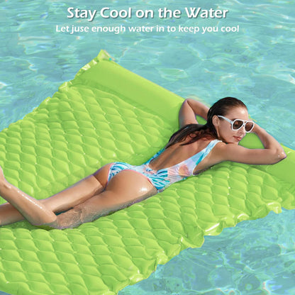Jasonwell Floating Mat Pool Floats - Giant Inflatable Pool Float Lake Raft Lounge Floating Water Mat for Swimming Pool Floatie Lounger Beach Pool Party Toy for Adults & Kids (CH, XL)