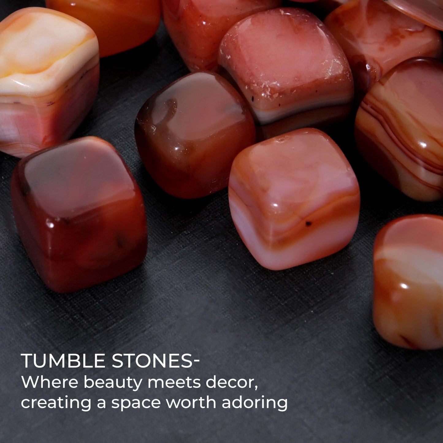 Carnelian Bulk Healing Stones - Tumbled Stones and Crystals Bulk - Bundle of Crystals - Polished Rocks - Crystals for Witchcraft - Stones for Jewelry Making - Crystal Kit