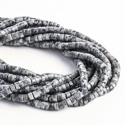 Natural Spectrolite Stone Spacer Beads 6x3mm 38cm/str Flat Round Loose Semi Gemstone Caps for Making Bracelets Necklace
