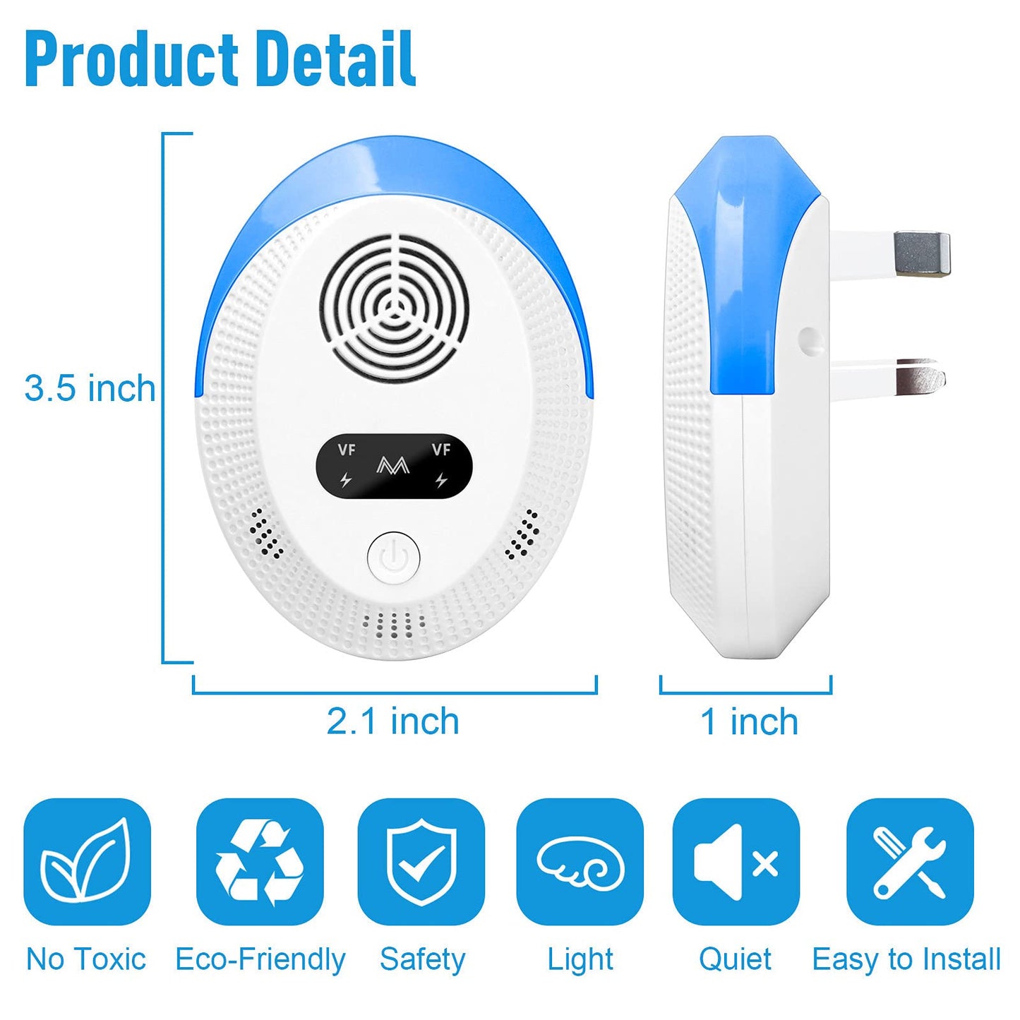 Bectine 2026 Upgraded Mouse Repellent, Ultrasonic Pest Repeller, Home Indoor Pest Repellent for Insect, Roach, Spider, Ant, Bug, Rodent, Mouse, Bugs, Mosquito, Mice, 6 Packs