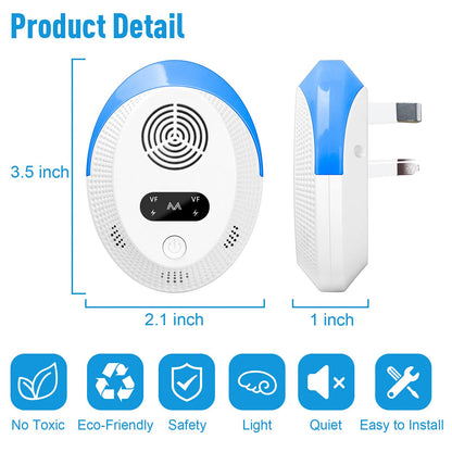Bectine 2026 Upgraded Mouse Repellent, Ultrasonic Pest Repeller, Home Indoor Pest Repellent for Insect, Roach, Spider, Ant, Bug, Rodent, Mouse, Bugs, Mosquito, Mice, 6 Packs