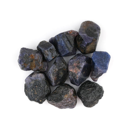 ColouredRocks (150+ carats.) BLUE SAPPHIRE Raw Crystals, Raw Stones, Rough Gemstones, Jewelry Making Supply, Cabbing, Polishing, Cutting, DIY, Crafts (10 pcs.) (12-16 mm size)
