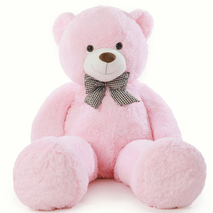 Poutmac Big Pink Teddy Bear 4Ft Giant Stuffed Animal Plush Toy for Girlfriend Women Kids for Valentines Christmas Birthday