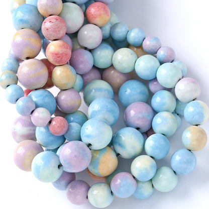 8mm 45pcs Natural Alxa Rainbow Stone Beads for Jewelry Making Energy Healing Power Stone Beads DIY Bracelet Necklace Accessories 15"