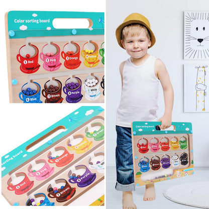 AISHUN Magnetic Color and Number Maze with White baseboards- Montessori Toys for 3 Years Old Boys Girls Wooden Magnet Board Puzzles, Fine Motor Skills Learning Toys Toddler