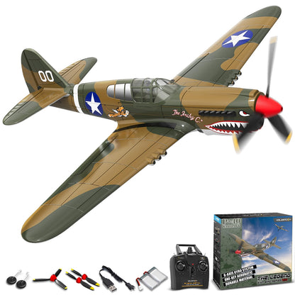 volantexrc RC Plane, 4 Channel Remote Control Airplane Fighter P40 with Aileron, 6-Axis Gyro, Aerobatics for Adults