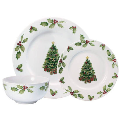 Pfaltzgraff Christmas Day 24 Piece Dinnerware Set, Service for 8