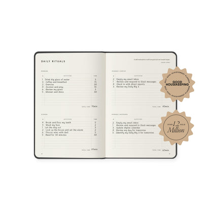 Full Focus Navy Linen Planner by Michael Hyatt - The #1 Daily Planner to Increase Focus, Eliminate Overwhelm, and Achieve Your Biggest Goals - Hardcover