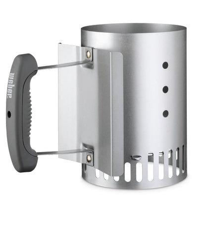 Weber Rapidfire Compact Chimney Starter – Charcoal Grill Accessory That Lights Coals in Under 15 Minutes, Ideal for Smaller Grills (Smokey Joe & Jumbo Joe)