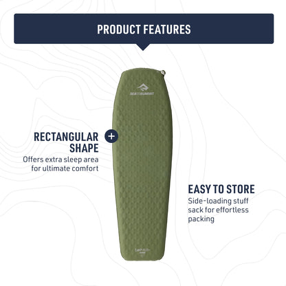 Sea to Summit Camp Plus Self-Inflating Foam Sleeping Mat for Camping - Rectangular - Regular (72 x 25.2 x 2.6 inches)