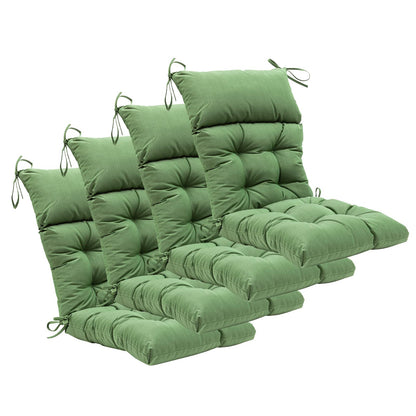 QILLOWAY Outdoor Rocking Chair Cushion 43.4x21 Inch, 100% Polyester Waterproof Patio Rocking Chair Cushion, High Back Weatherproof Chair Pad for Adirondack & Outdoor Furniture, Dark Green